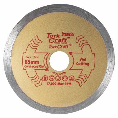 DIAMOND BLADE 85MM X 15MM CONT. RIM PROFESIONAL — image 1