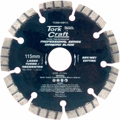 DIAMOND BLADE 115MM TURBO SEGMENTED LASER WELDED INDUSTRIAL — image 1
