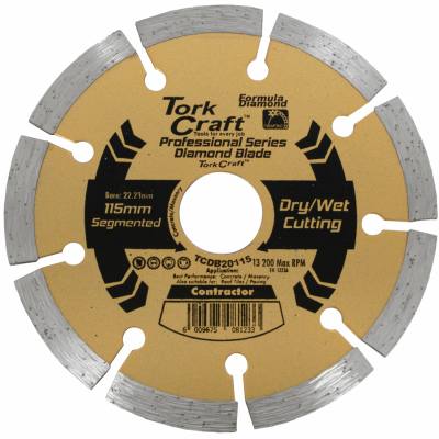 DIAMOND BLADE 10MM SEG FOR CUTTING BUILDING MATERIALS 115MM 22X23MM — image 1