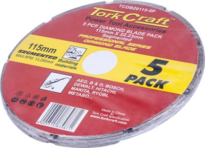 DIAMOND BLADE SEGMENTED 115MM PROFESSIONAL BULK 5 PACK — image 1