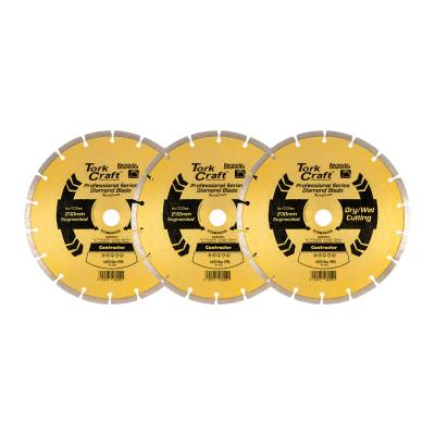 DIAMOND BLADE 230MM SEGMENTED PROFESIONAL BULK 3 PACK SHRINK — image 1