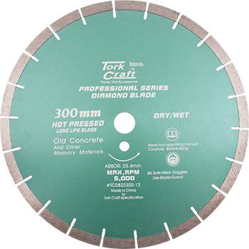 DIAMOND BLADE 300 x 25.4MM OLD CONCRETE HOT PRESSED SEGMENTED — image 1