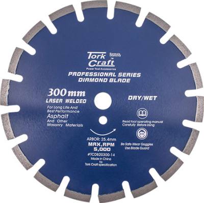 DIAMOND BLADE 300 x 25.4MM ASPHALT LASER WELDED SEGMENTED TAR — image 1