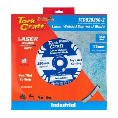 DIAMOND BLADE 350x25.4MM GREEN / NEW CONCRETE LASER WELDED SEGMENTED — image 1