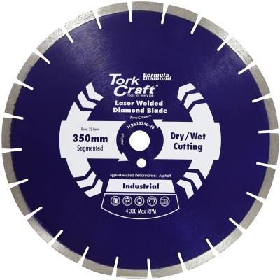 DIAMOND BLADE 350x25.4MM ASPHALT LASER WELDED SEGMENTED TAR — image 1
