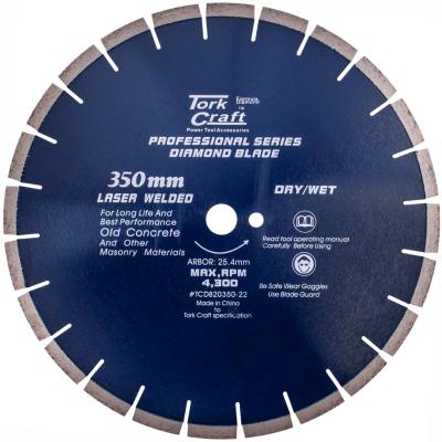 DIAMOND BLADE 350x25.4MM OLD CONCRETE LASER WELDED SEGMENTED — image 1