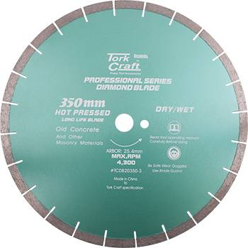 DIA. BLADE 350x25.4MM OLD CONCRETE HOT PRESSED — image 1