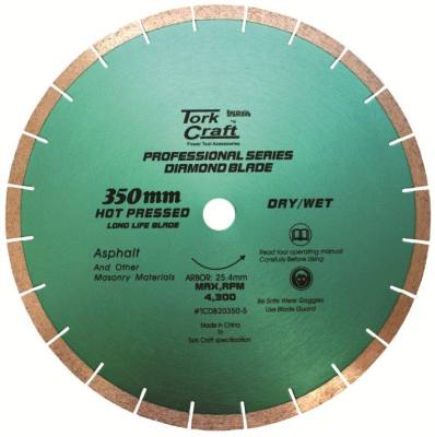 DIAMOND BLADE 350x25.4MM ASPHALT HOT PRESSED SEGMENTED TAR — image 1