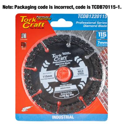 DIAMOND BLADE SEG.115 x 22.23MM VACUUM BRAZED FOR METAL CUTTING — image 1