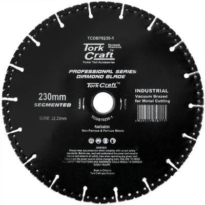 DIAMOND BLADE SEG.230X22.23MM VACUUM BRAZED METAL CUTTING — image 1