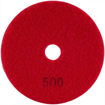 100MM DIAMOND WET POLISHING PAD 500 GRIT RED — image 1