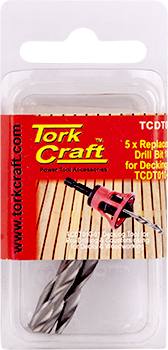 REPLACEMENT DRILL BITS 10G X 5PC FOR DECKING TOOL TCDT010-01 — image 1