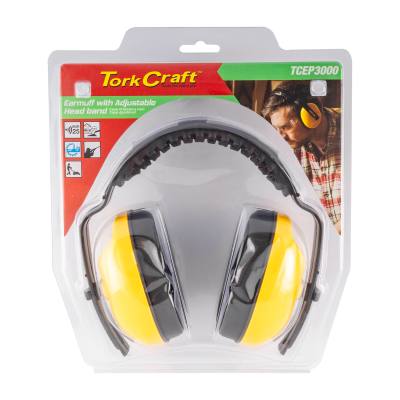 EARMUFF ABS CUP ADJ. HEAD BAND SNR25 DB YELLOW 1PC — image 1