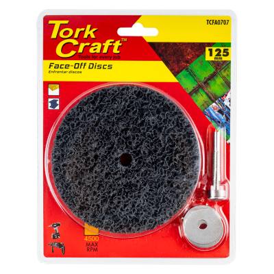 FACE OFF DISC AND ARBOR 125MM CARDED FOR DRILL — image 1