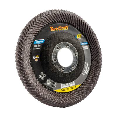 FLAP DISC ROUND EDGE A/O 115MM 120 GRIT FLAT — image 1