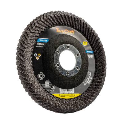 FLAP DISC ROUND EDGE A/O 115MM 60 GRIT FLAT — image 1