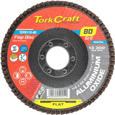 FLAP SANDING DISC 115MM 80 GRIT A/O — image 1