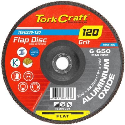 FLAP SANDING DISC 230MM 120GRIT A/O — image 1
