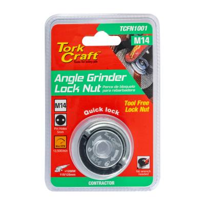 FLANGE LOCK NUT M14 TOOL LESS FINGER TAB ANGLE GRINDER — image 1
