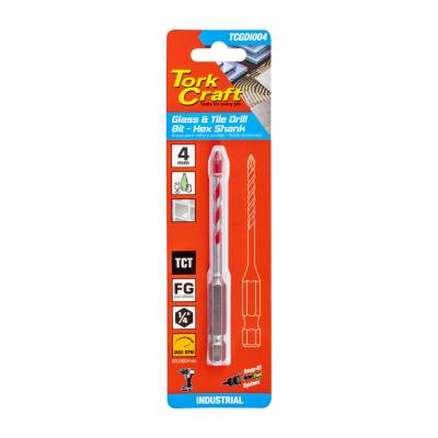 GLASS & TILE DRILL 4MM HEX SHANK INDUSTRIAL — image 1