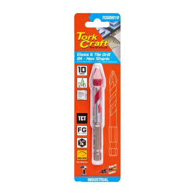 GLASS & TILE DRILL 10MM HEX SHANK INDUSTRIAL — image 1