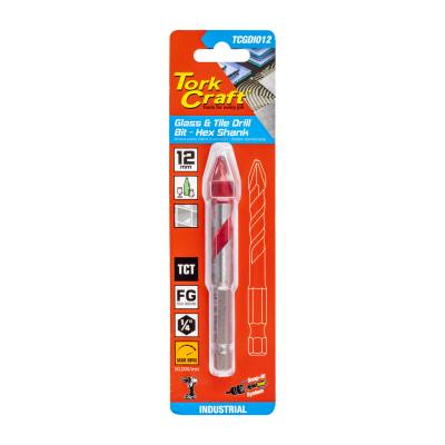 GLASS & TILE DRILL 12MM HEX SHANK INDUSTRIAL — image 1