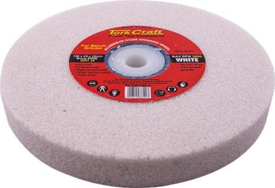 GRINDING WHEEL 150X20X32MM WHITE COARSE 36GR W/BUSHES FOR BENCH GRIN — image 1
