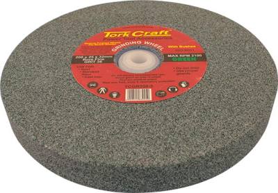GRINDING WHEEL 200X25X32MM GREEN COARSE 36GR W/BUSHES FOR BENCH GRIN — image 1