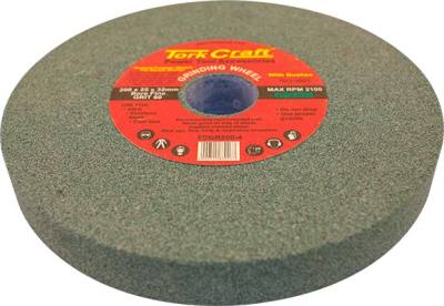 GRINDING WHEEL 200X25X32MM BORE FINE 60GR W/BUSHES FOR B/G GREEN — image 1