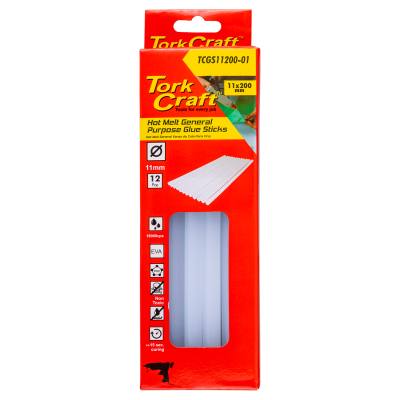 GLUE STICK 11 X 200MM 12PC HOT MELT GEN. PURPOSE EVA 18000CPS — image 1