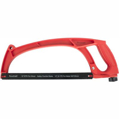 ALUMINUM ALLOY HACKSAW FRAME 300MM C/W FLEXIBLE DOUBLE EDGE BLADE — image 1