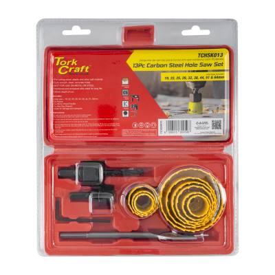 HOLESAW SET 13PCE IN CASE CARBON STEEL — image 1