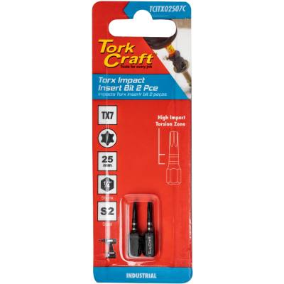 TORX TX 7 IMPACT INSERT BIT 25MM 2PC CARDED — image 1