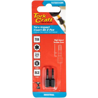 TORX TX 8 IMPACT INSERT BIT 25MM 2PC CARDED — image 1