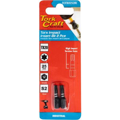 TORX TX 20 IMPACT INSERT BIT 25MM 2PC CARDED — image 1