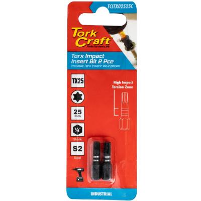 TORX TX 25 IMPACT INSERT BIT 25MM 2PC CARDED — image 1