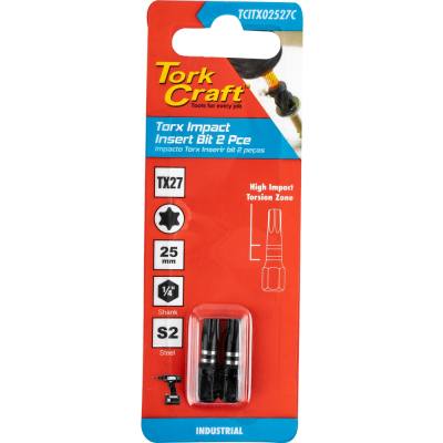 TORX TX 27 IMPACT INSERT BIT 25MM 2PC CARDED — image 1