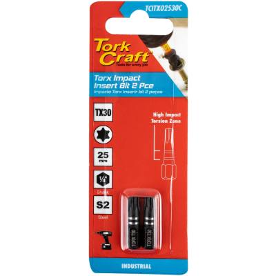 TORX TX 30 IMPACT INSERT BIT 25MM 2PC CARDED — image 1