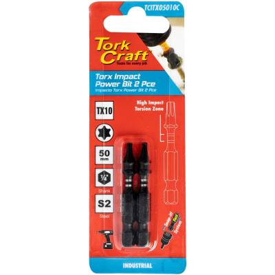 TORX TX 10 IMPACT POWER BIT 50MM 2PC CARDED — image 1