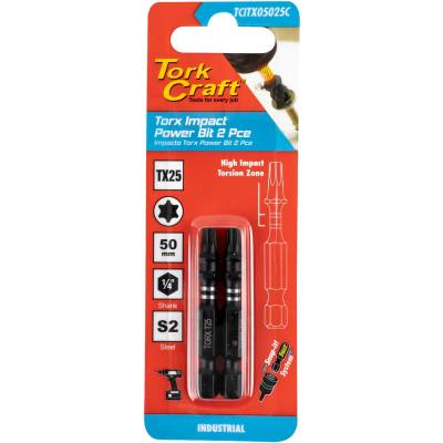 TORX TX 25 IMPACT POWER BIT 50MM 2PC CARDED — image 1