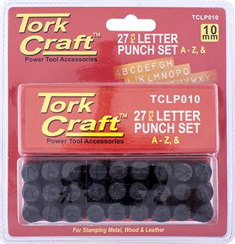 LETTER PUNCH SET 10MM (A-Z) CAPITAL BLACK FINISH — image 1