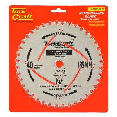 BLADE MASTER TYPE 185X40T 20-16MM ANTI KICK BACK TCT — image 1