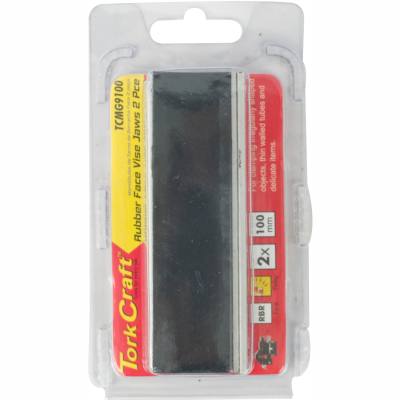 VICE JAWS MAGNETIC ALUM. 100MM X 32MM 2PC RUBBER FACE — image 1