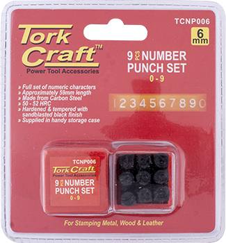 NUMBER PUNCH SET 6MM (0-9MM) BLACK FINISH — image 1