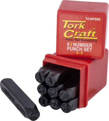 NUMBER PUNCH SET 8MM (0-9MM) BLACK FINISH — image 1