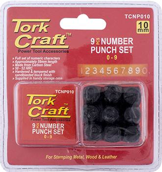 NUMBER PUNCH SET 10MM (0-9MM) BLACK FINISH — image 1