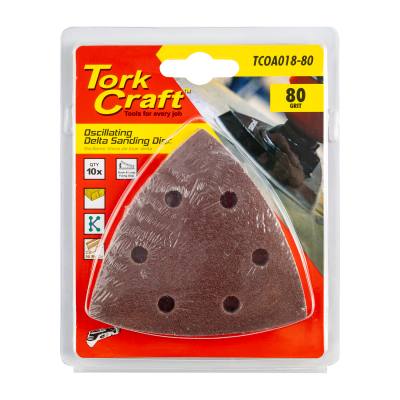 OSCILLATING SANDPAPER A/O 93MM 10PC DELTA SHAPE 80GRIT — image 1