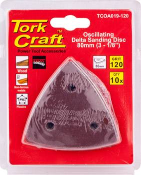 OSCILLATING SANDPAPER A/O 80MM 10PC DELTA SHAPE 120GRIT — image 1