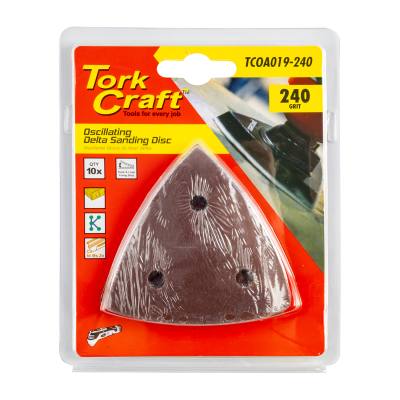 OSCILLATING SANDPAPER A/O 80MM 10PC DELTA SHAPE 240GRIT — image 1
