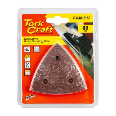 OSCILLATING SANDPAPER A/O 80MM 10PC DELTA SHAPE 80GRIT — image 1